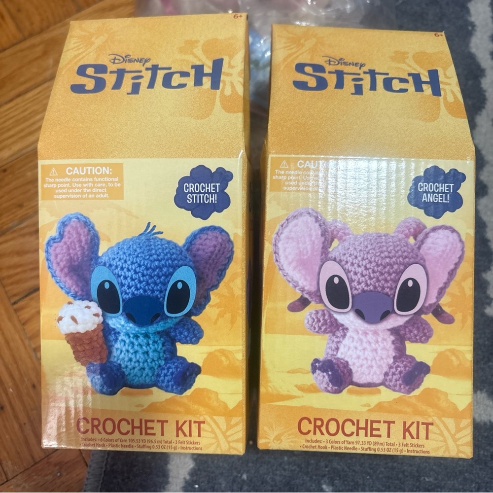 Disney Stitch Crochet Kits set Stitch and Angel starters sets sealed